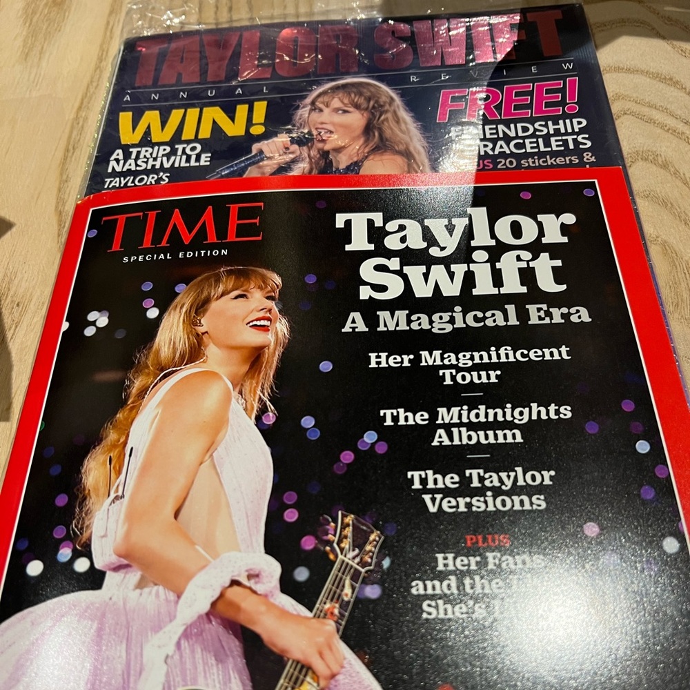 Taylor Swift set of 2 collector magazines and 2025 wall calendar